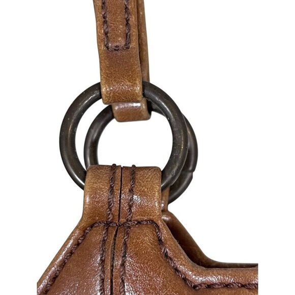 Express Y2K Leather Bag Brown Shoulder Purse 80s Western Boho Hippie Indie Retro - Picture 4 of 10